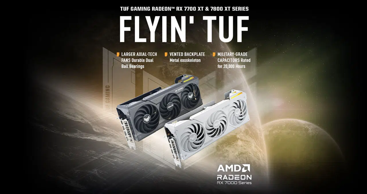 ASUS dévoile les nouvelles cartes graphiques TUF Gaming AMD Radeon RX 7800 XT et RX 7700 XT ASUS dévoile les nouvelles cartes graphiques TUF Gaming AMD Radeon RX 7800 XT et RX 7700 XT