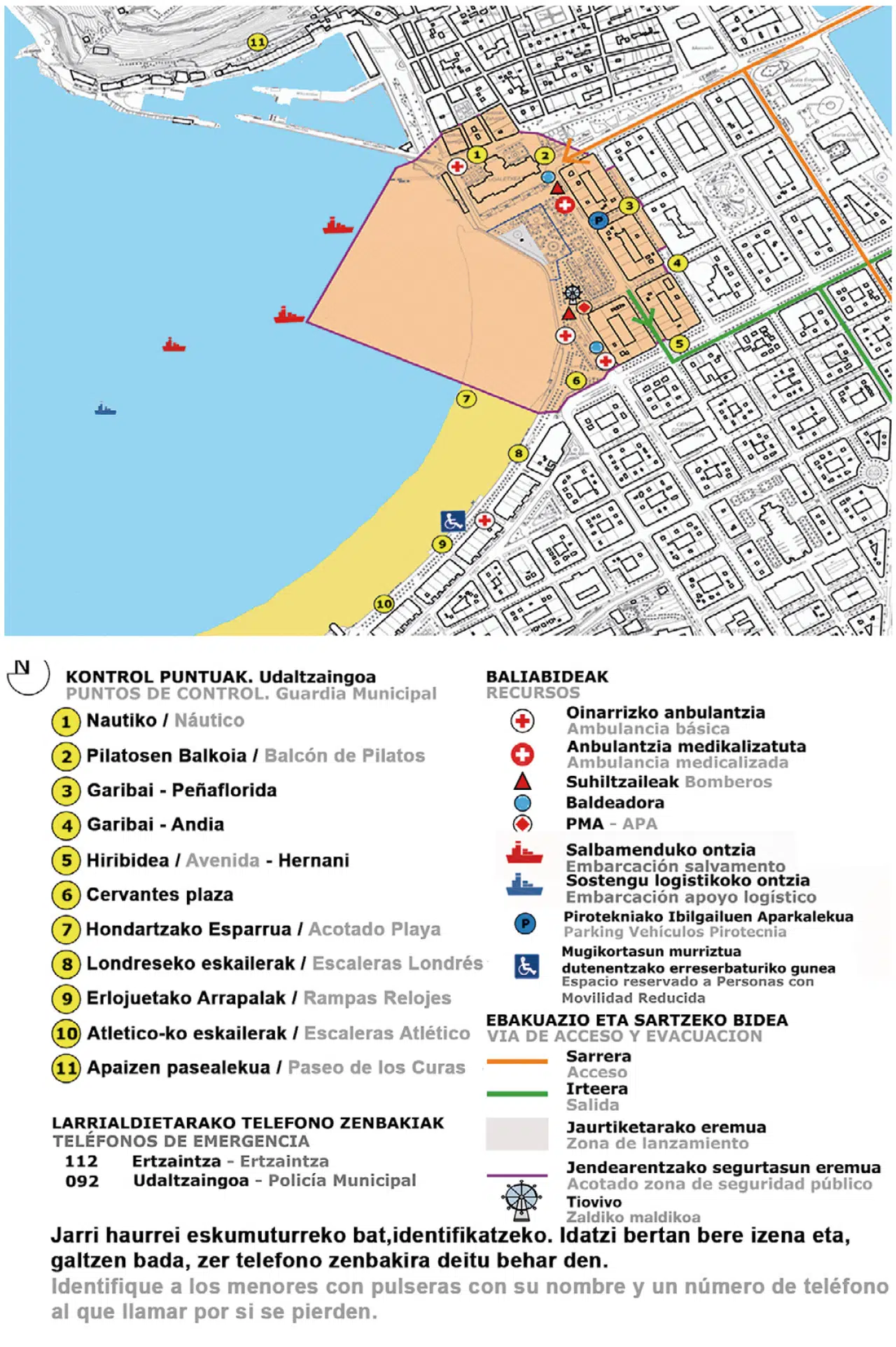 Zone de sécurité semana grande san sebastien 2023
