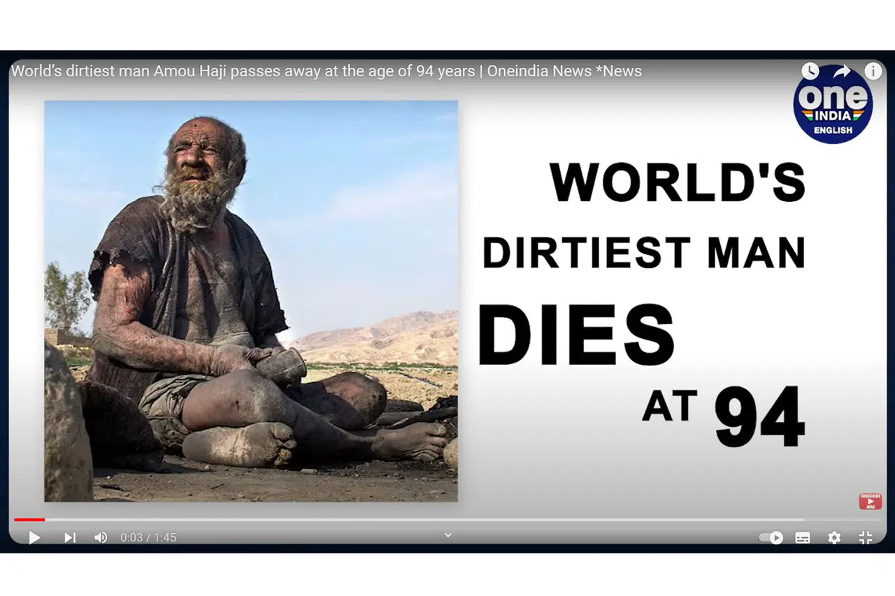 Amou Haji L'histoire incroyable de l'homme qui n'a pas pris de bain pendant 60 ans !