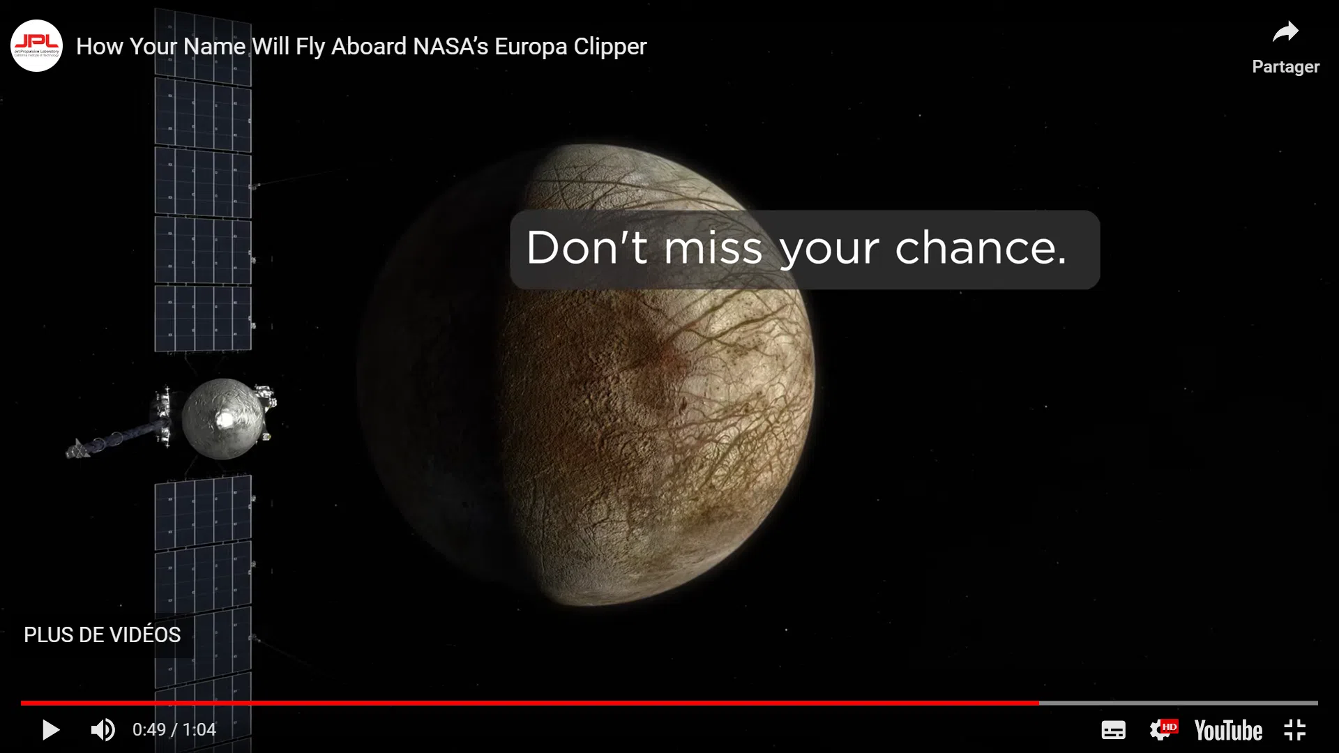 Dernier jour ! Pour envoyer gratuitement votre nom dans l’espace avec la NASA jusqu'à minuit ! Dernier jour ! Pour envoyer gratuitement votre nom dans l’espace avec la NASA jusqu'à minuit !