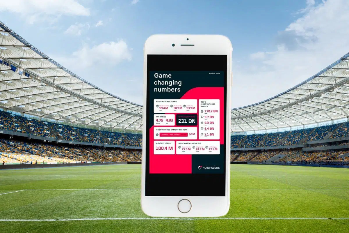 La nouvelle application de foot Flashscore explose ses chiffres avec un nombre démentiel de vues en 2023 La nouvelle application de foot Flashscore explose ses chiffres avec un nombre démentiel de vues en 2023