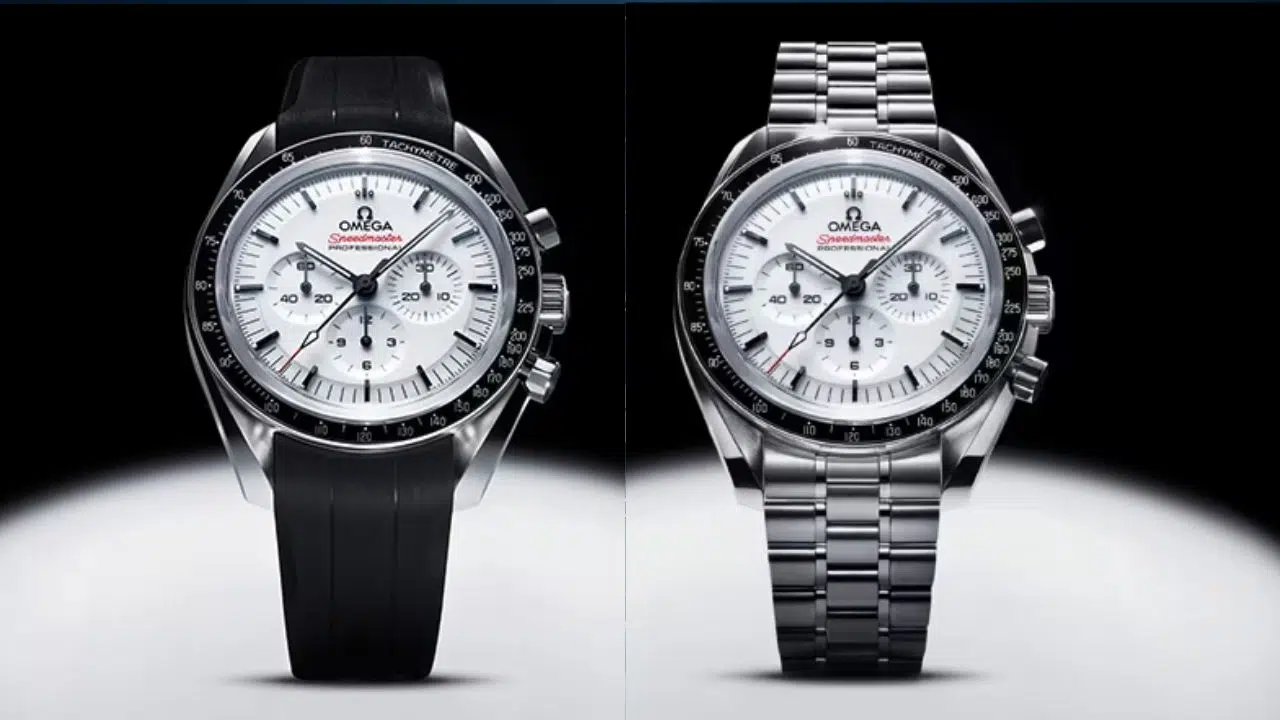 Omega dévoile une Speedmaster Moonwatch inédite à cadran laqué blanc Omega dévoile une Speedmaster Moonwatch inédite à cadran laqué blanc
