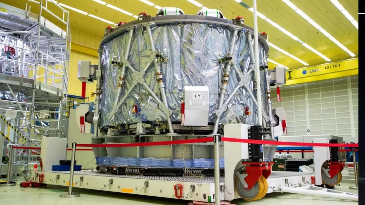Le troisième module de service Européen d'Airbus est en route pour Cap Canaveral Le troisième module de service Européen d'Airbus est en route pour Cap Canaveral