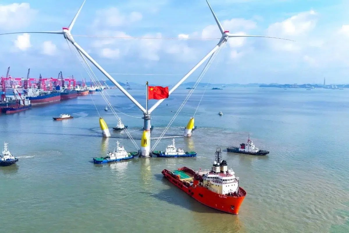 La Chine inaugure un véritable Hydre des vents géant qui devrait permettre d'alimenter 30 000 foyers chinois avec une production annuelle de 54 000 MWh La Chine inaugure un véritable Hydre des vents géant qui devrait permettre d'alimenter 30 000 foyers chinois avec une production annuelle de 54 000 MWh