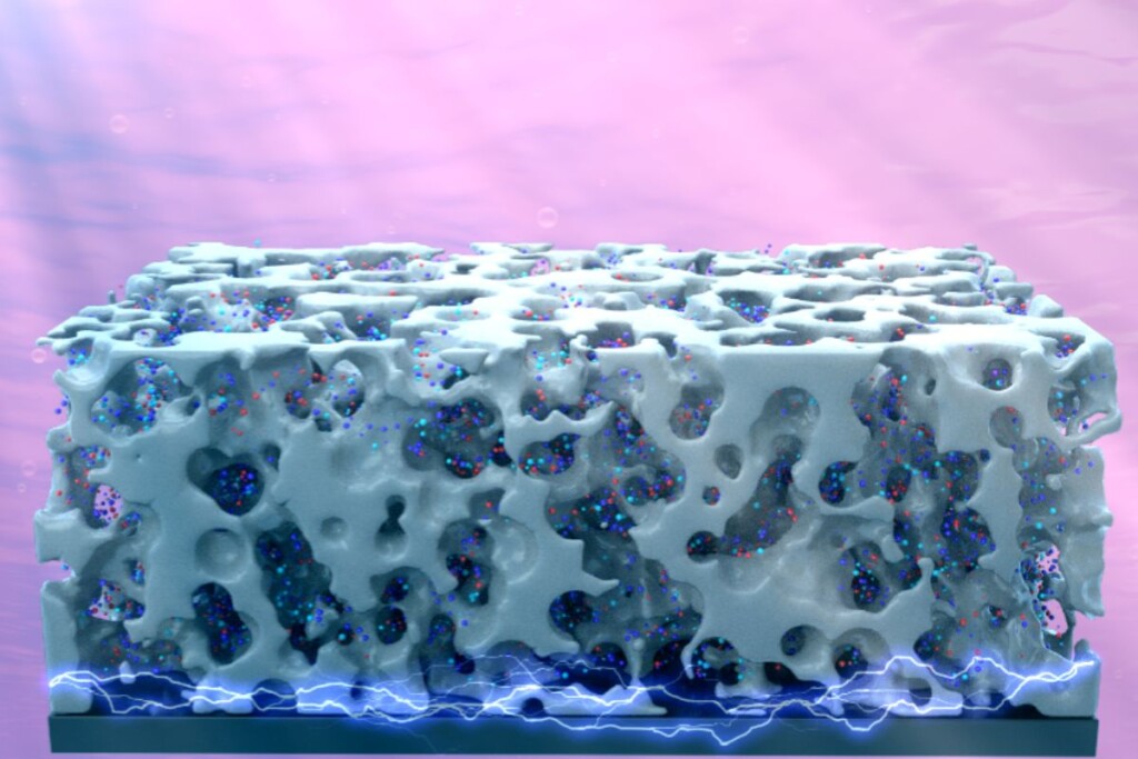 Le team de CHASE a construit des photoélectrodes en utilisant du silicium à grande surface sous forme de micropiliers, avec du cobalt comme catalyseur.