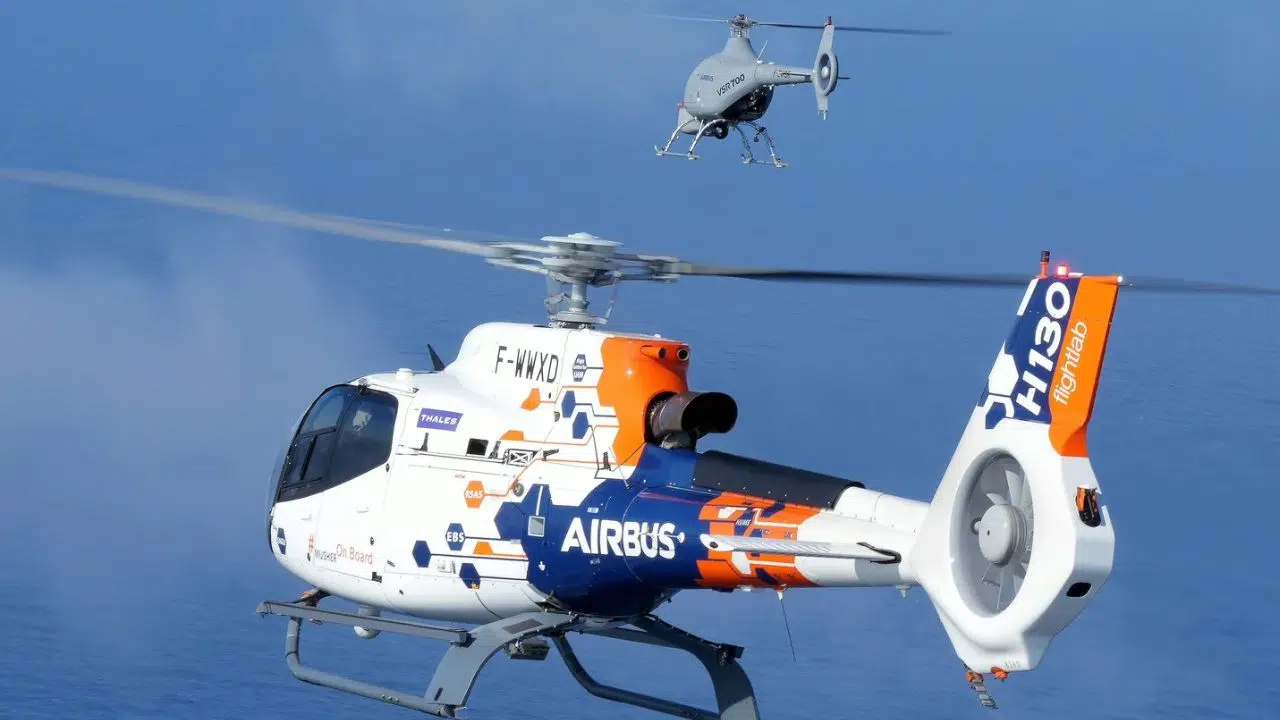 Coopération hélicoptères pilotés et systèmes sans pilotes Réalisés par Airbus Helicopters et financée par l'Union Européenne Coopération hélicoptères pilotés et systèmes sans pilotes Réalisés par Airbus Helicopters et financée par l'Union Européenne