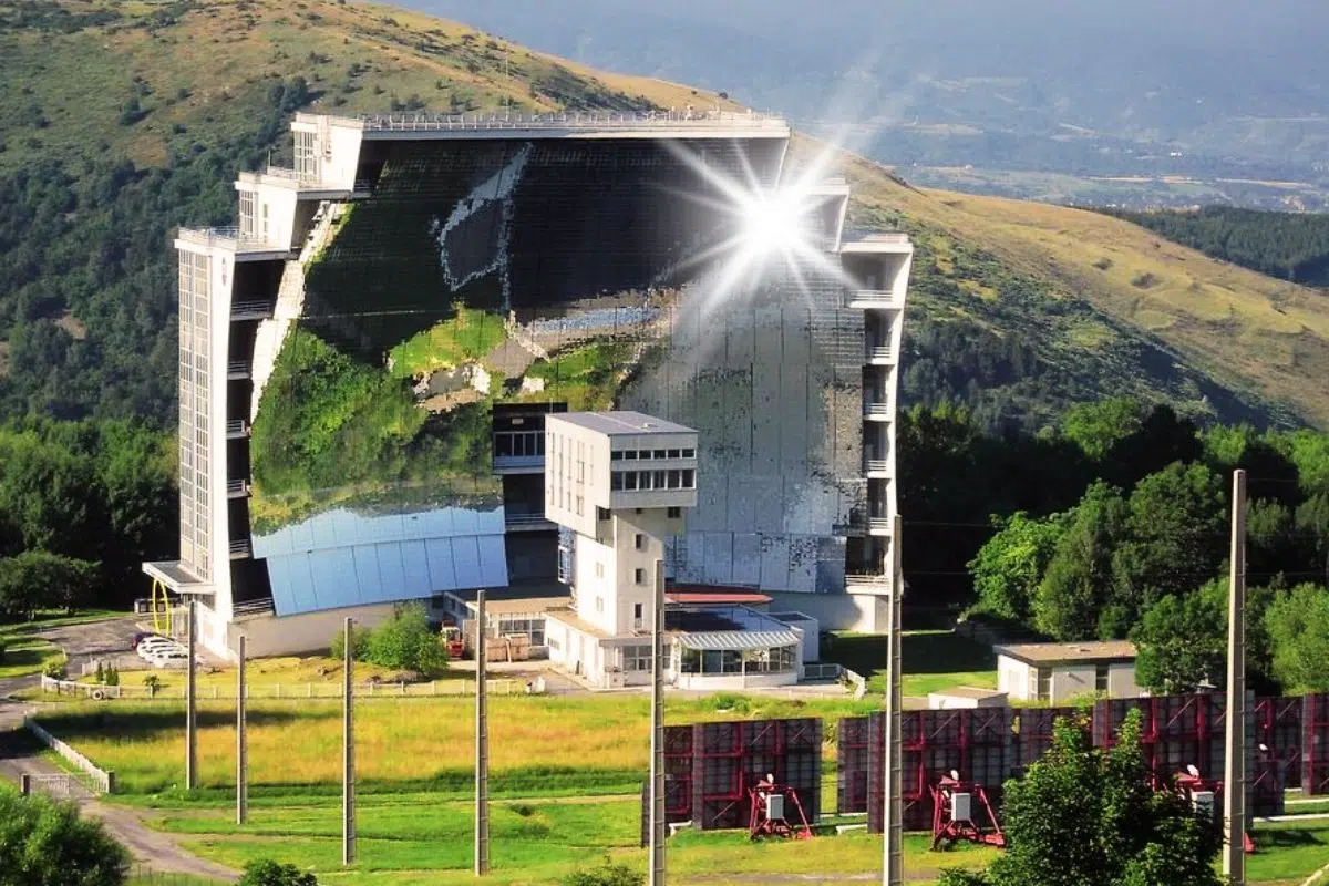 La plus grande loupe du monde est en France et elle permet à ce four solaire d'atteindre le 3 300 degrés La plus grande loupe du monde est en France et elle permet à ce four solaire d'atteindre le 3 300 degrés