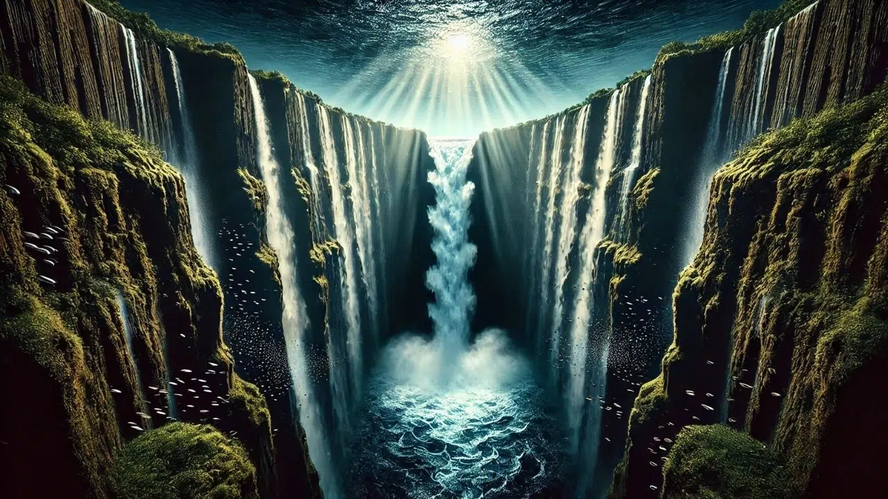 Cette cascade est 30 fois plus haute que les chutes du Niagara et est invisible à l'œil nu Cette cascade est 30 fois plus haute que les chutes du Niagara et est invisible à l'œil nu