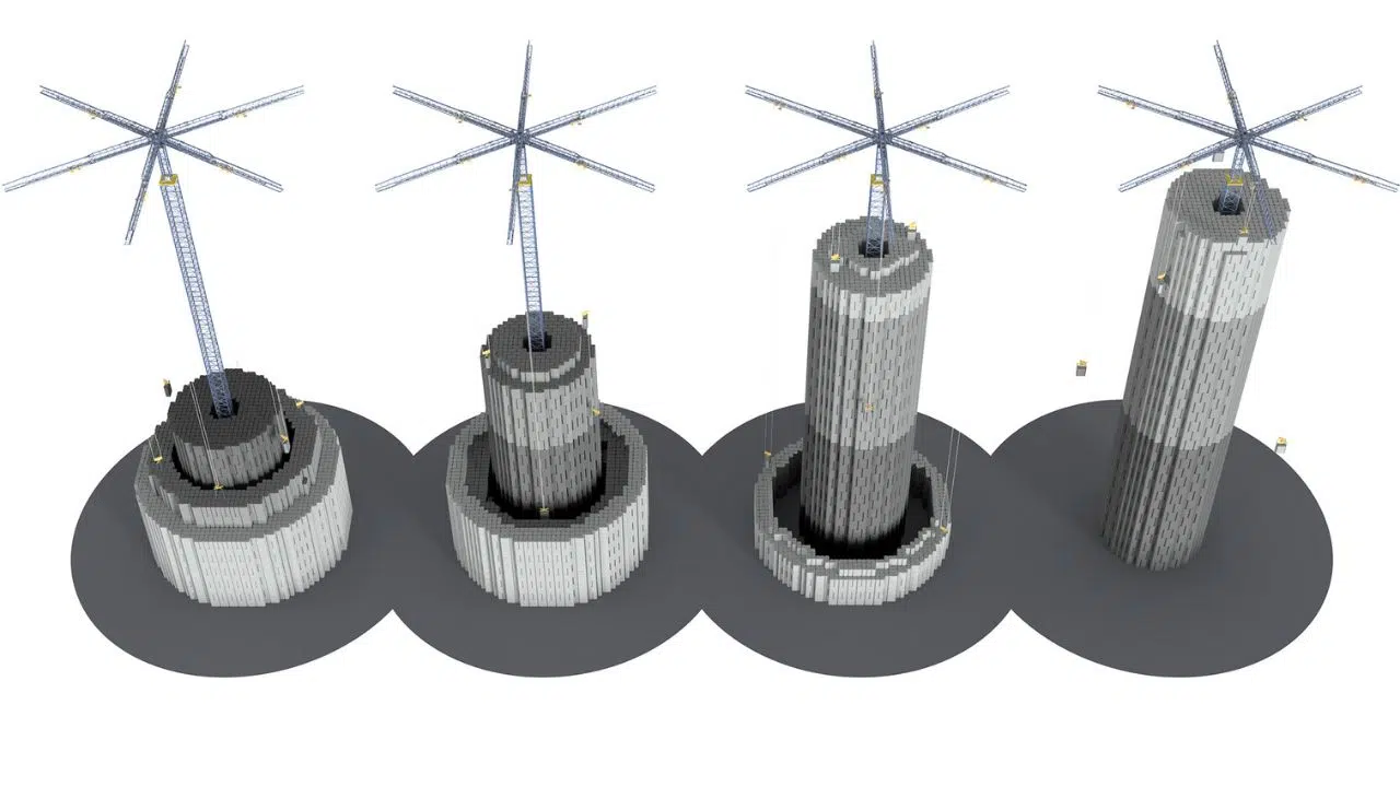 Ce système de stockage d'énergie de 3,7 GWh ne connait aucune perte dans le temps, sans risque, économe et est écologique Energy Vault et sa technologie EVx™