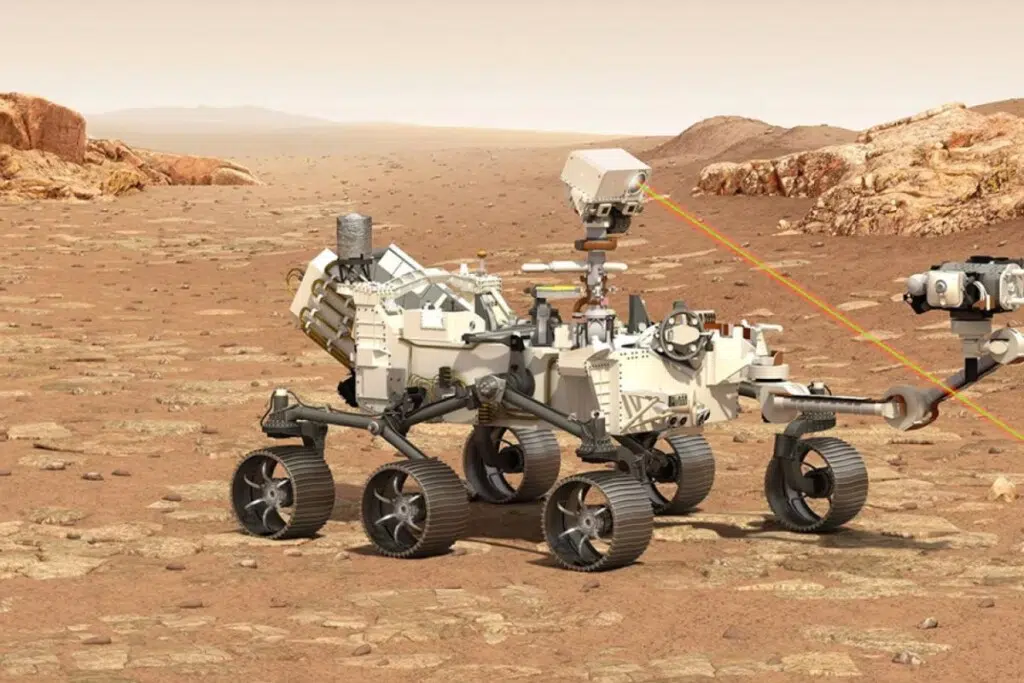 Le 18 février 2025, l’instrument SuperCam, conçu avec une forte participation française, a réalisé son 500 000e tir laser sur une roche martienne baptisée Whites River, située à 12 mètres du rover Perseverance. Cet événement symbolise 4 ans de fonctionnement depuis l’atterrissage du rover dans le cratère Jezero.