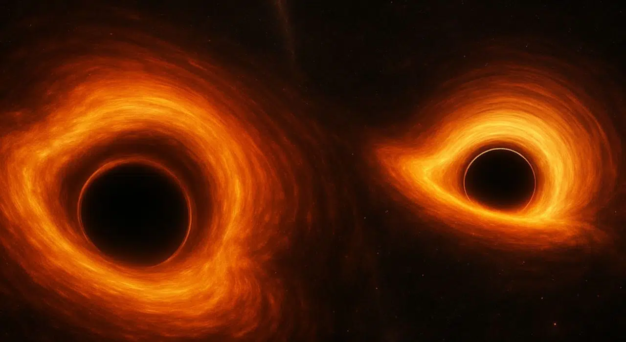 Deux trous noirs piégés dans une danse mortelle enfin photographiés, la fin d’un mystère cosmique Deux trous noirs piégés dans une danse mortelle enfin photographiés, la fin d’un mystère cosmique
