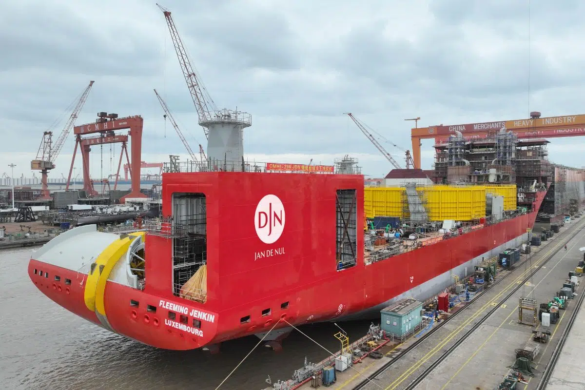 Le Fleeming Jenkin est capable d'embarquer 28 000 tonnes de câbles.