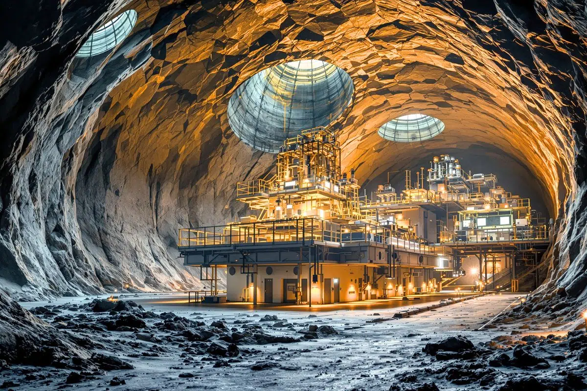 Enterrer une centrale nucléaire à 1 600 mètres de profondeur comme veulent le faire les Etats-Unis présentent 2 avantages : la pression et l'environnement minéral Enterrer une centrale nucléaire à 1 600 mètres de profondeur comme veulent le faire les Etats-Unis présentent 2 avantages : la pression et l'environnement minéral