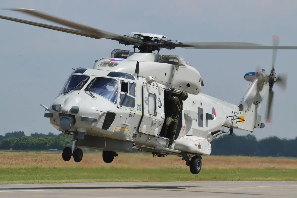 Un NH90 de la Marine royale néerlandaise sur la base de Volkel-Uden.