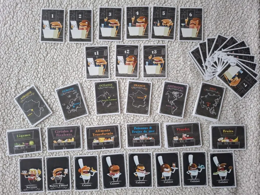 Le jeu comprend plusieurs paquets de cartes en fonction de la difficulté choisie (qui est par ailleurs progressive sur l'application).