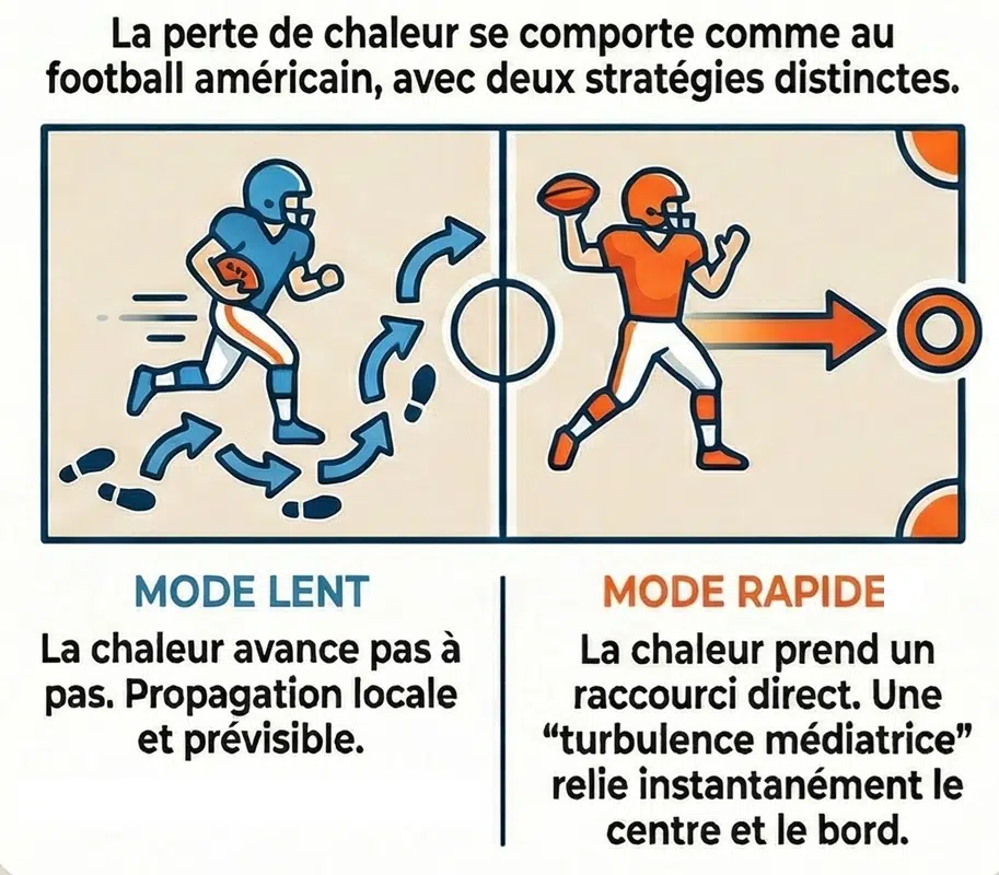 Comportement du plasma dans un réacteur à fusion nucléaire via la métaphore du « football américain ».