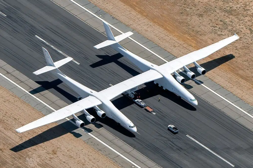 Le Roc sur sa piste de décollage du Mojave Air and Space Port.
