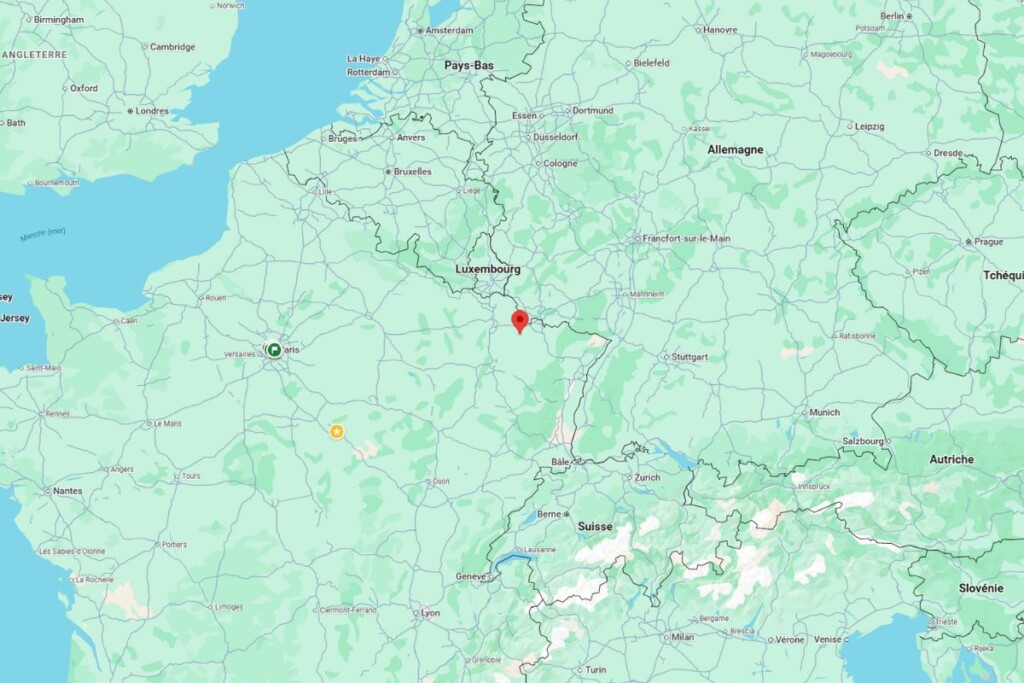 Pontpierre, le lieu du forage de REGALOR 2 au cœur de la Moselle.