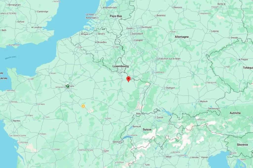 Pontpierre, le lieu du forage de REGALOR 2 au cœur de la Moselle.