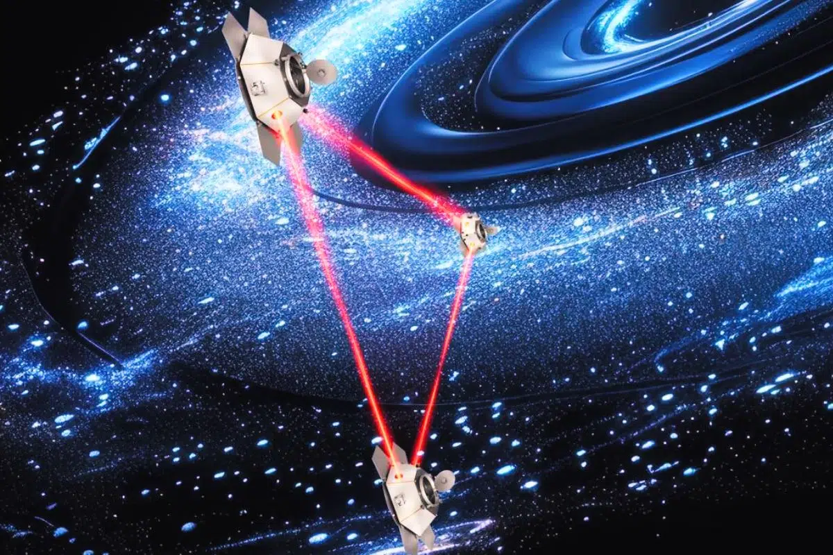 110 ans que l'Humanité attendait ça mais ce triptyque spatial va bientôt prendre son envol pour trouver des traces des ondes traditionnelles prédites par Albert Einstein 110 ans que l'Humanité attendait ça mais ce triptyque spatial va bientôt prendre son envol pour trouver des traces des ondes traditionnelles prédites par Albert Einstein