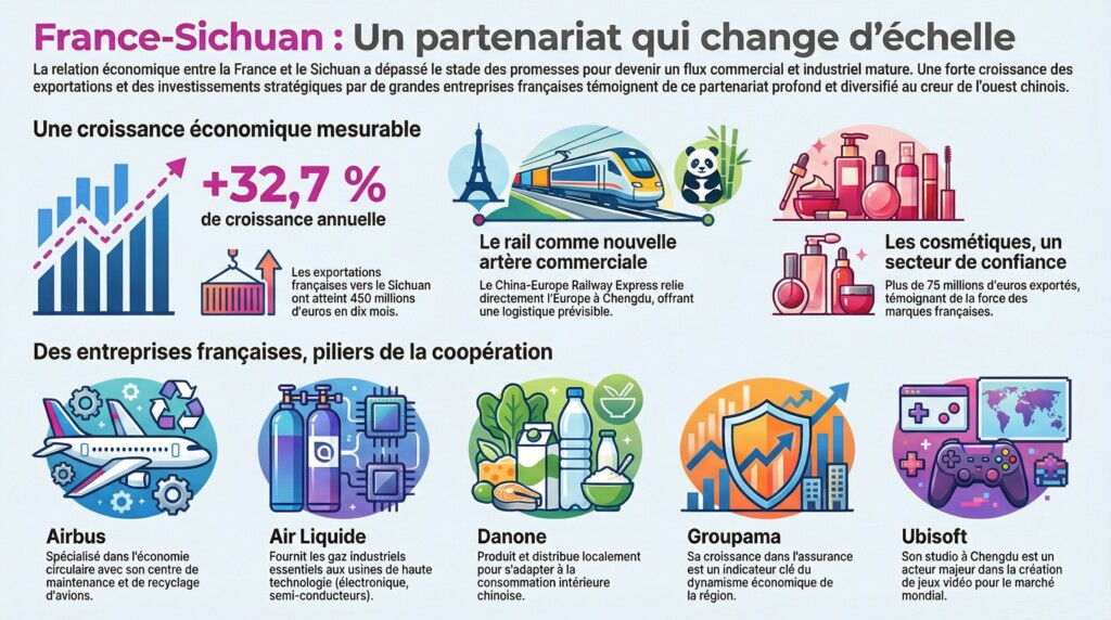 Le Sichuan, nouvel Eldorado pour les entreprises françaises - infographie (crédit : Media24.fr)