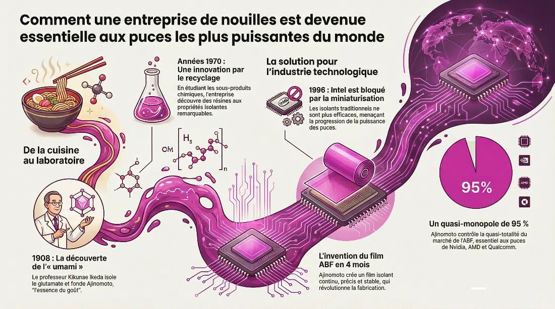 L'incroyable histoire d'Ajinomoto - infographie (crédit : Media24.fr)