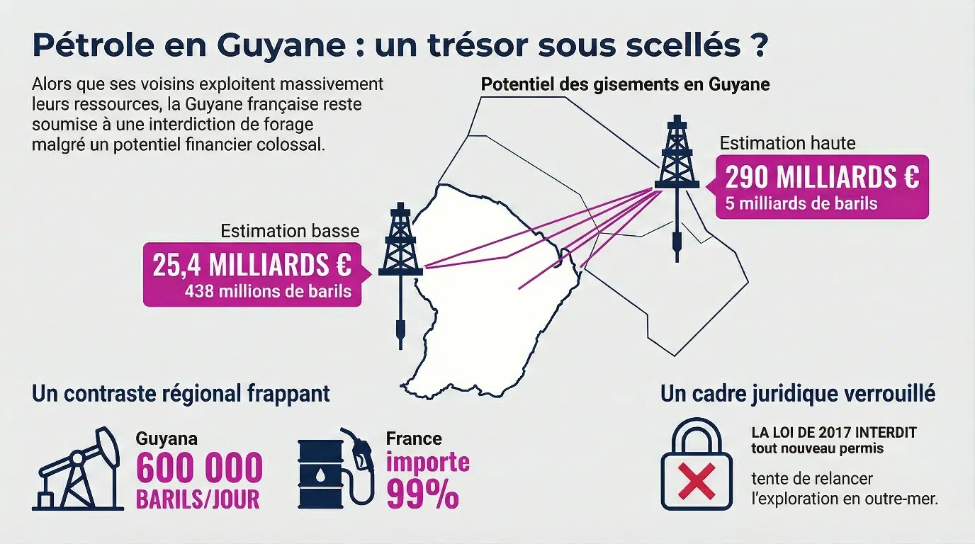 Pétrole en Guyane : trésor inexploité - infographie