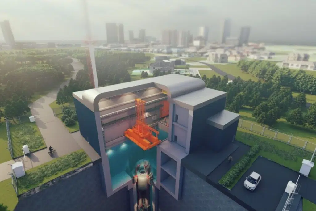 CAL30, développe 30 MW thermiques pour une température d’environ 100°C avec une pression très faible (6 bars).