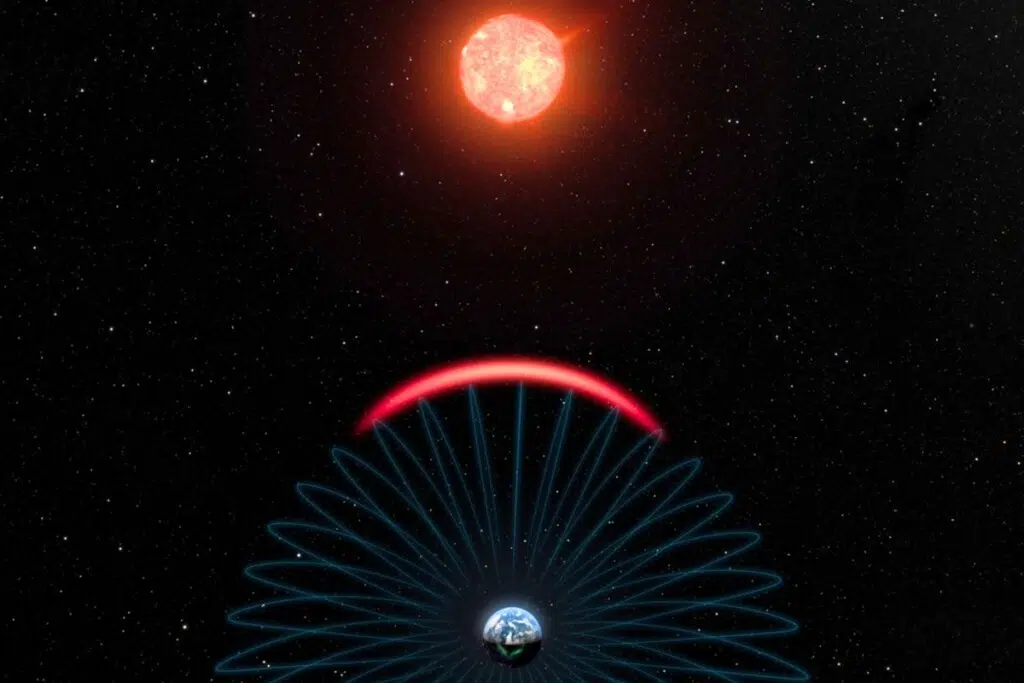 D’une masse d’environ 2 200 kg, SMILE (Solar wind Magnetosphere Ionosphere Link Explorer) évoluera sur une orbite elliptique jusqu’à 121 000 km pour observer, grâce à ses instruments X, UV et plasma, les interactions entre le vent solaire et la magnétosphère terrestre.Crédit : ESA / CAS, programme Cosmic Vision.