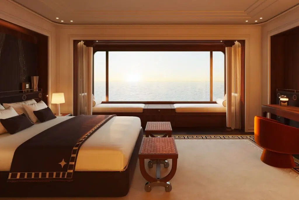 L'Orient Express Corinthian vise le marché des croisières ultra luxueuse qui pèsera 13,4 milliards d’euros en 2031.