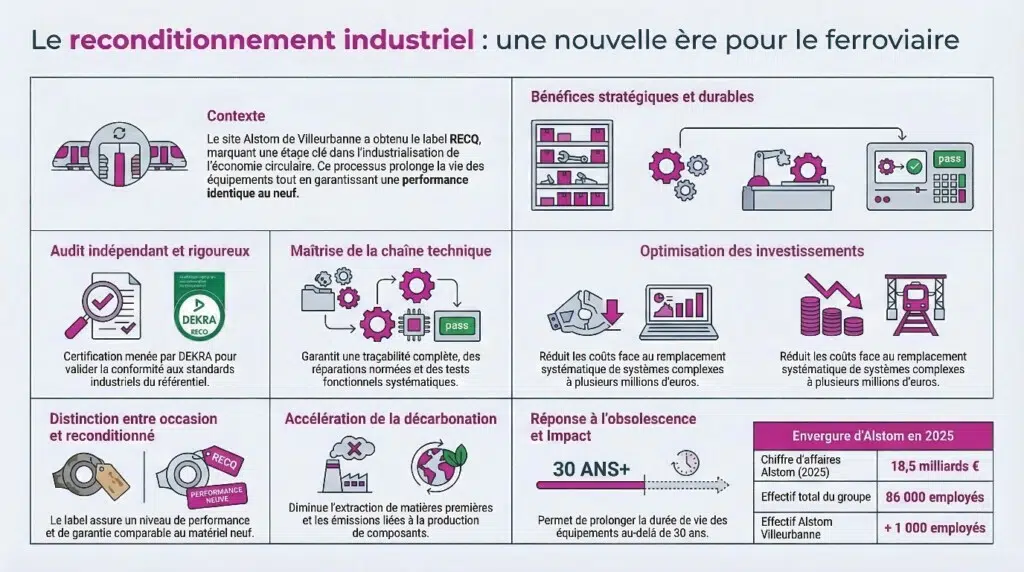 Le label RecQ décerné à l'usine d'Alstom de Villeurbanne pour valider son rôle dans le reconditionnement industriel ferroviaire