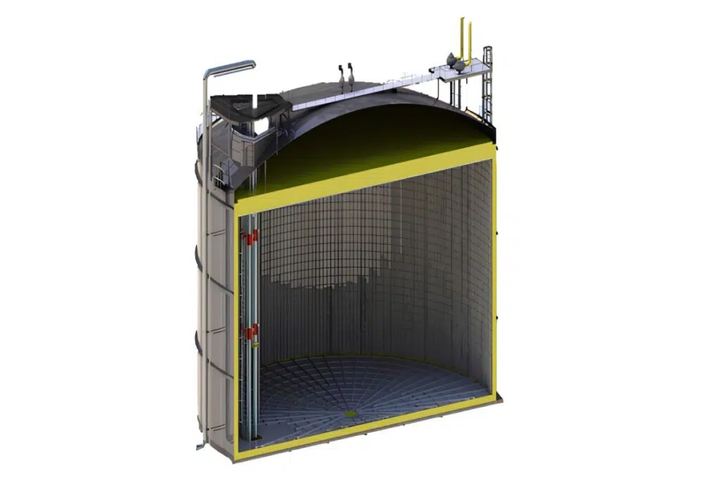 La société GTT a développé la technologie GST®, dérivée de la membrane Mark III, reconnue pour sa fiabilité depuis plus de 60 ans. Cette solution s’adapte à différentes capacités de stockage tout en respectant les normes internationales les plus strictes en matière de sécurité.