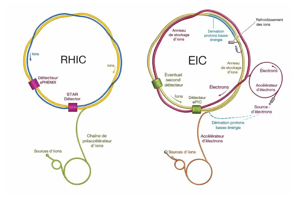Différences RHIC vs EIC.