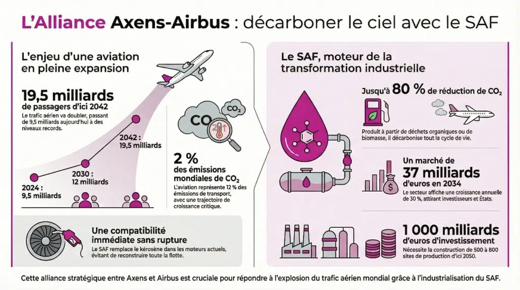 Alliance française entre Airbus et Axens autour du carburant d'aviation durable (CAD)