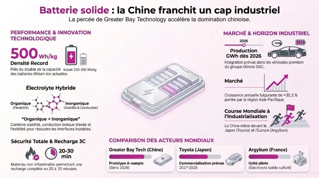 Résumé en un coup d'oeil sur la batterie solide de Greater Bay Technology