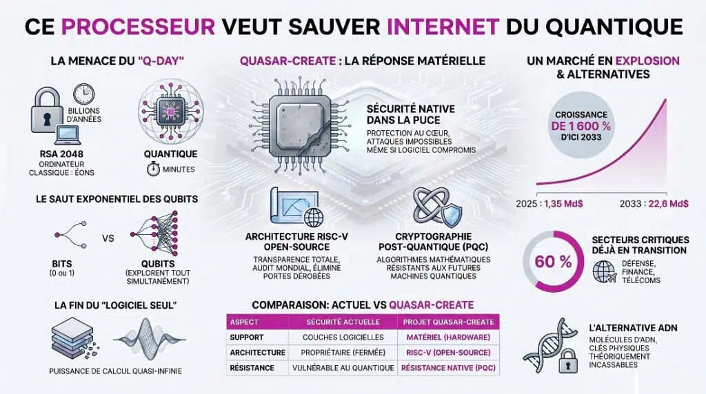 Sauver Internet des menaces quantique avec un processeur open-source en un clin d'oeil