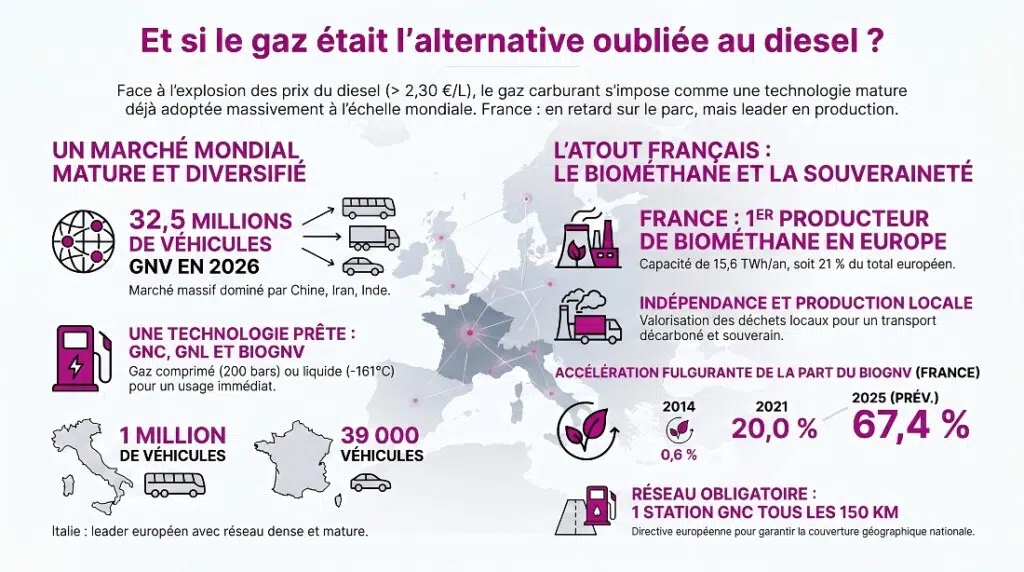 Le BioGNC, alternative au diesel en France ?