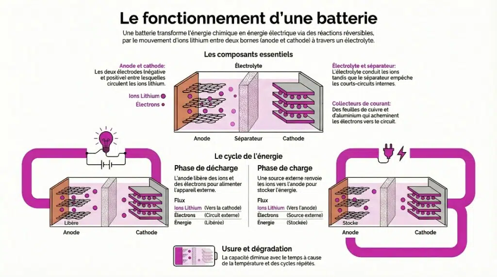 Comment marche une batterie ? Exemple avec une batterie lithium-ion