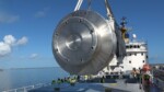 Cherbourg a été témoin de l'installation de ce bijou high-tech français de 150 tonnes dans le Pacific Grebe : le conteneur TN Eagle de transport de combustible nucléaire