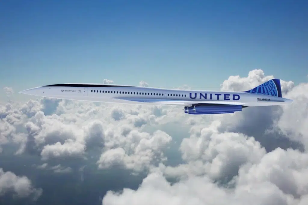 Représentation de l'Overture de Boom Supersonic.