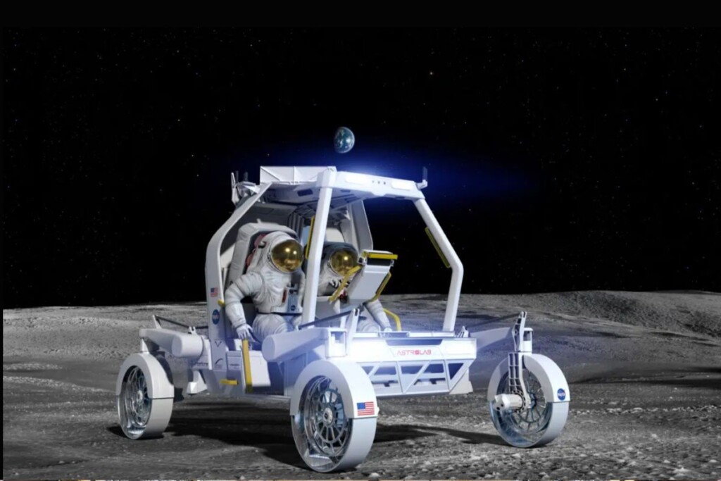 Représentation d'artiste du CLV-1 sur la Lune - crédit : Venturi Astrolab