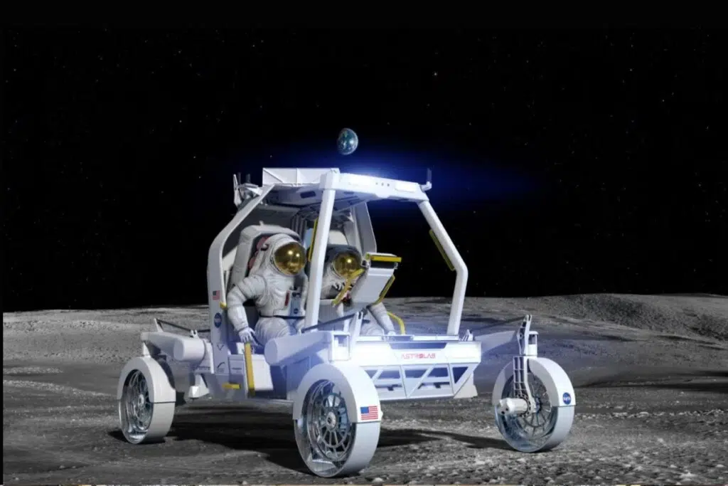 Représentation d'artiste du CLV-1 sur la Lune - crédit : Venturi Astrolab