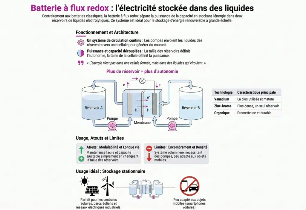 Batterie à flux redox