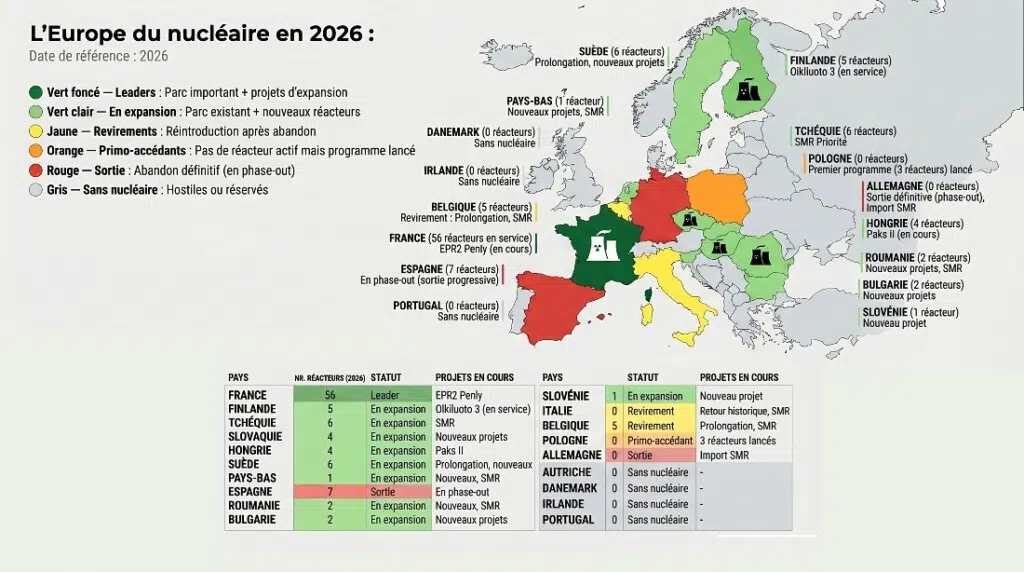 Le visage nucléaire européen 2026