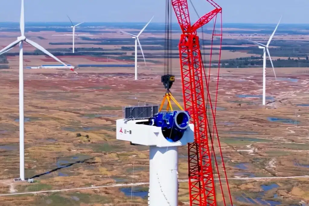 La plus grande éolienne terrestre du monde : la Sany SI-270150 - crédit : SANY
