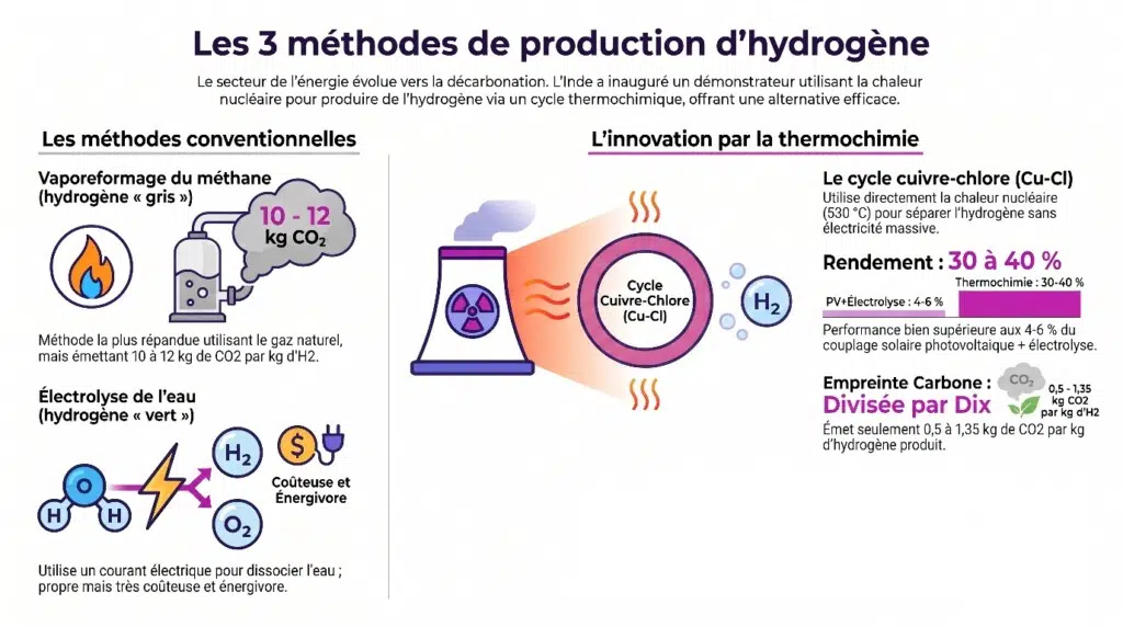 Les 3 Méthodes de production d'hydrogène.