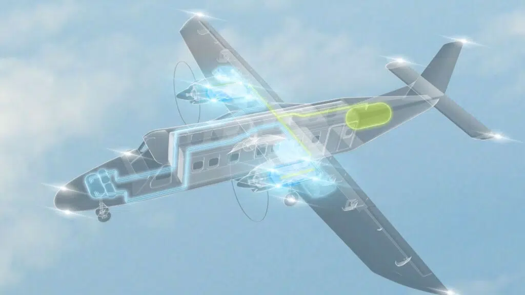 Airbus et MTU Aero Engines préparent une coentreprise dédiée au développement d’un moteur d’avion 100 % électrique alimenté par une pile à combustible hydrogène. Prévue pour démarrer en 2027, elle réunira l’expertise d’Airbus et la technologie Flying Fuel Cell de MTU, avec l’ambition de préparer une propulsion aéronautique sans émissions directes de CO₂.Crédit : MTU Aero Engines.