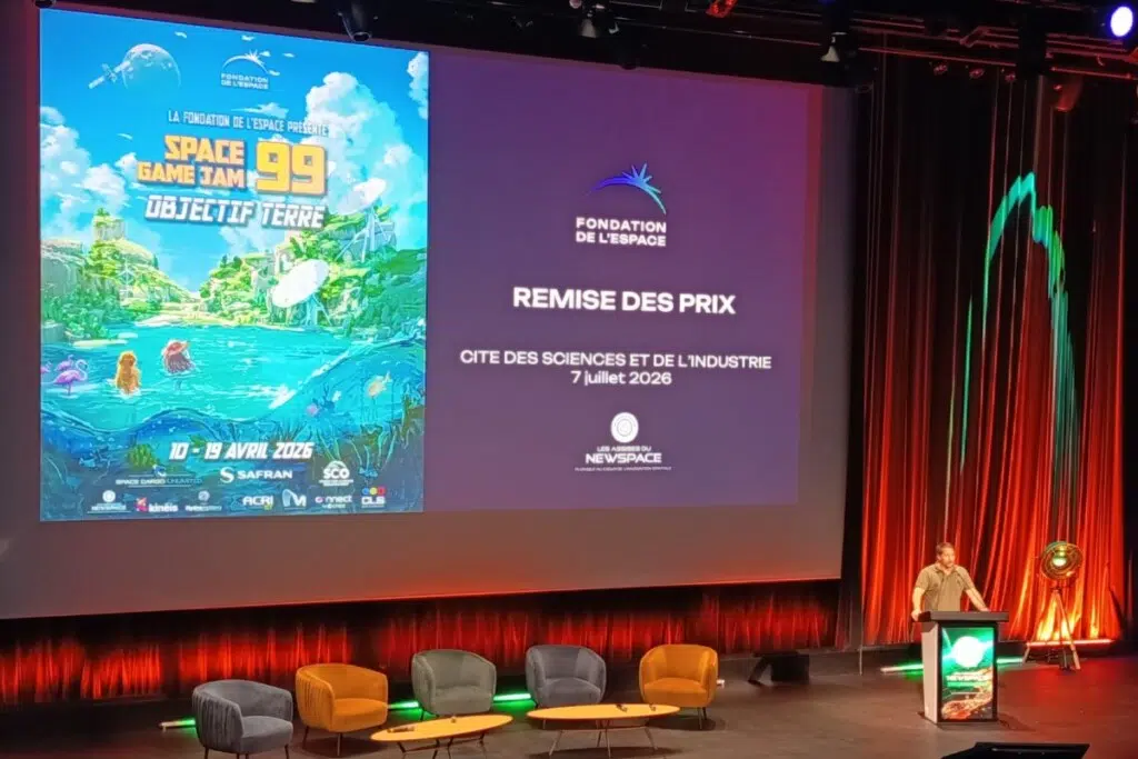 Thomas Pesquet a présidé la cérémonie de remises des prix des Space Game Jam 99.