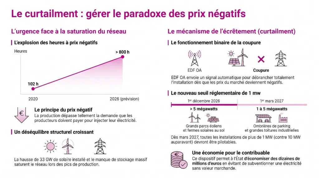 Le curtailment et prix négatifs
