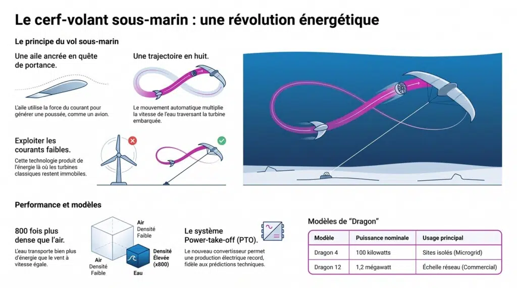 Explication Énergie par cerf-volant sous-marin